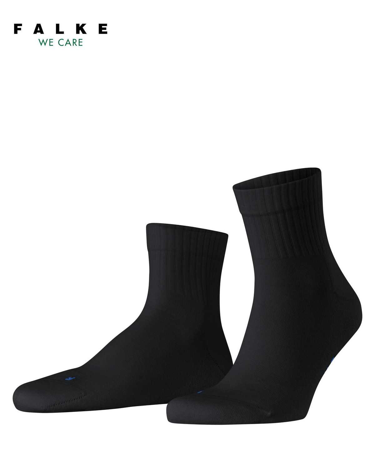 Calzini Uomo Falke Run Rib Short sock Nere | JWNV94670