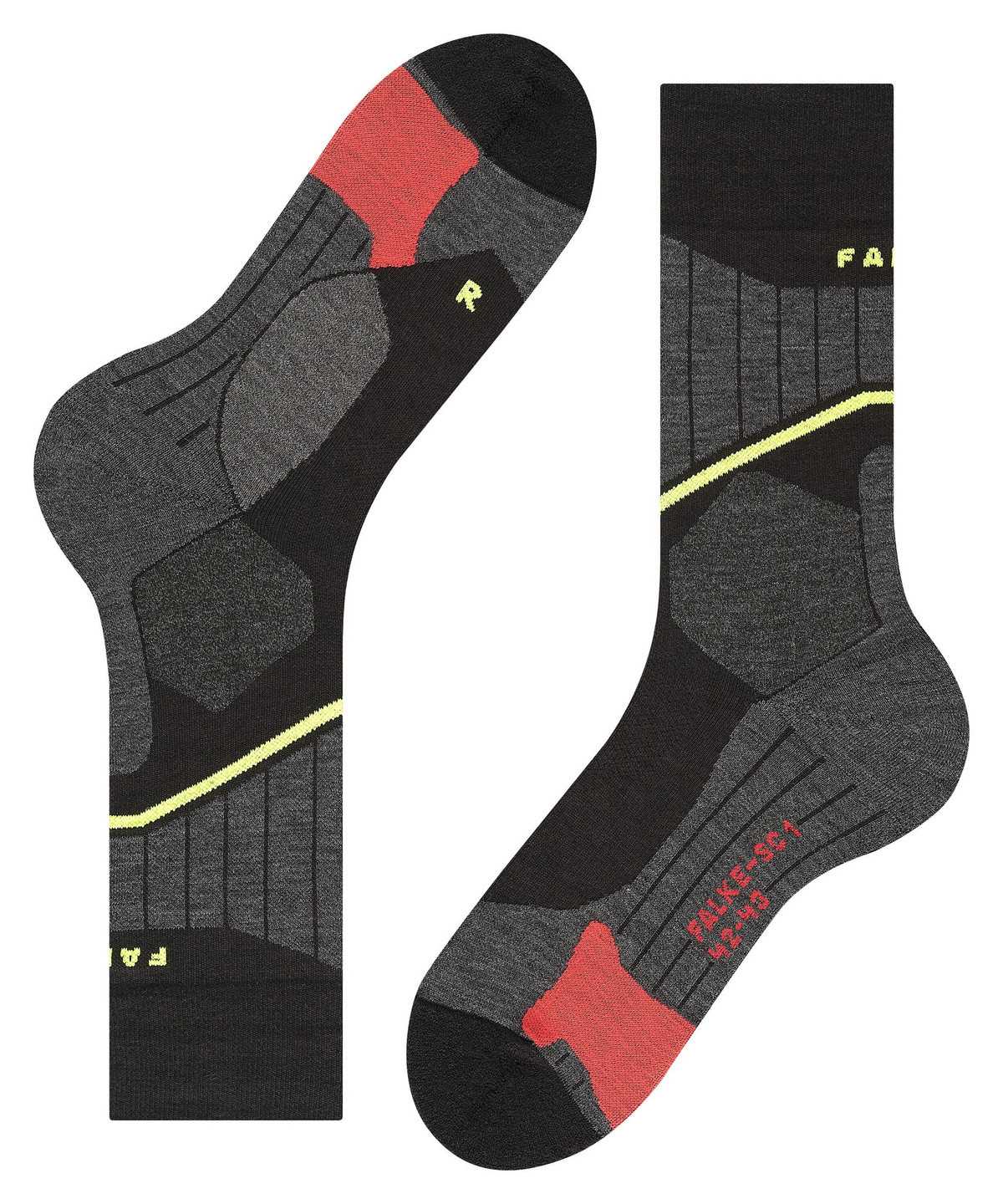 Calzini Uomo Falke SC1 Skiing Socks Nere | JGVI71824