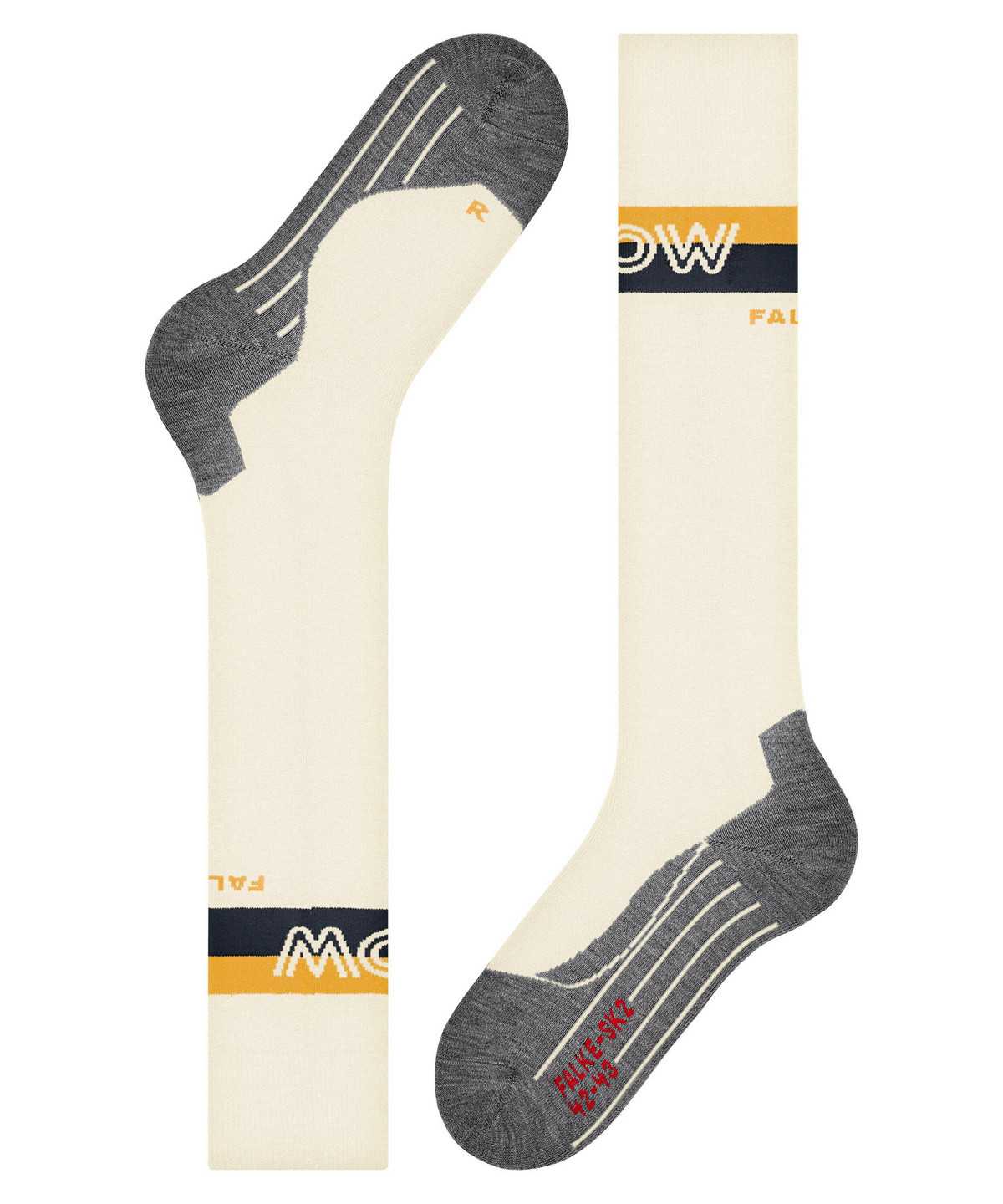 Calzini Uomo Falke SK2 Intermediate Skiing Knee-high Socks Bianche | QRNX95120