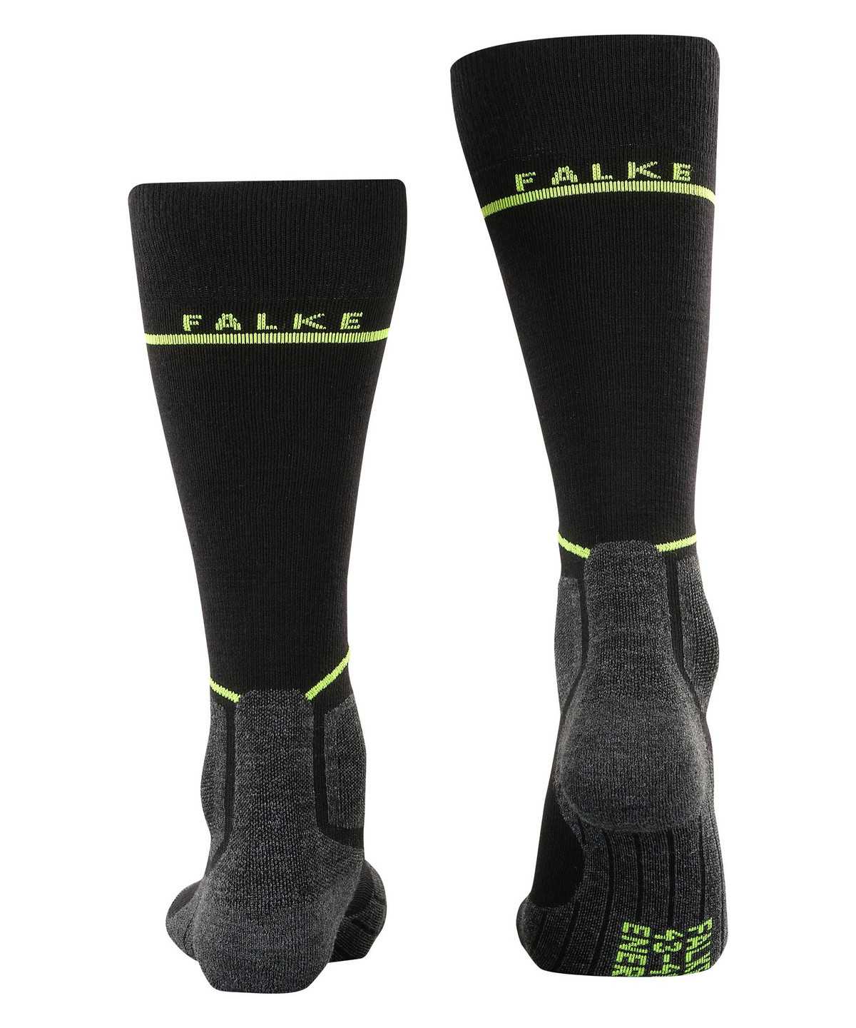 Calzini Uomo Falke SK Compression Wool Skiing Knee-high Socks Nere | KQUW48379