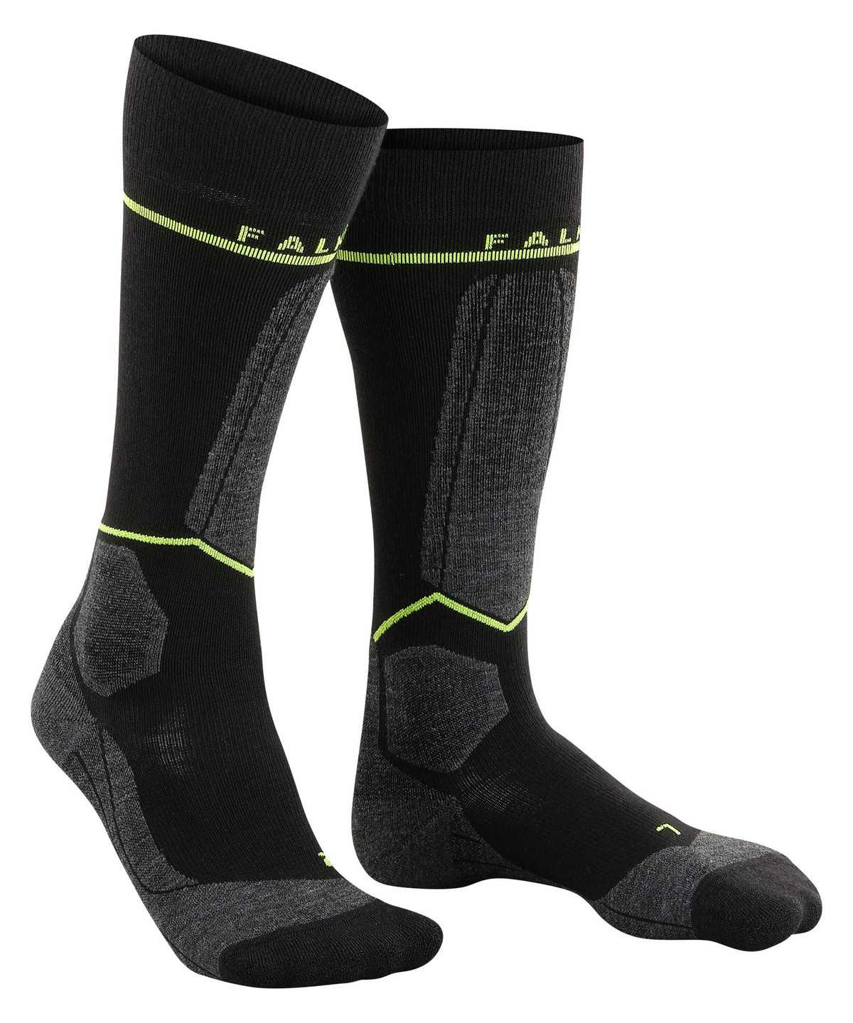 Calzini Uomo Falke SK Compression Wool Skiing Knee-high Socks Nere | KQUW48379