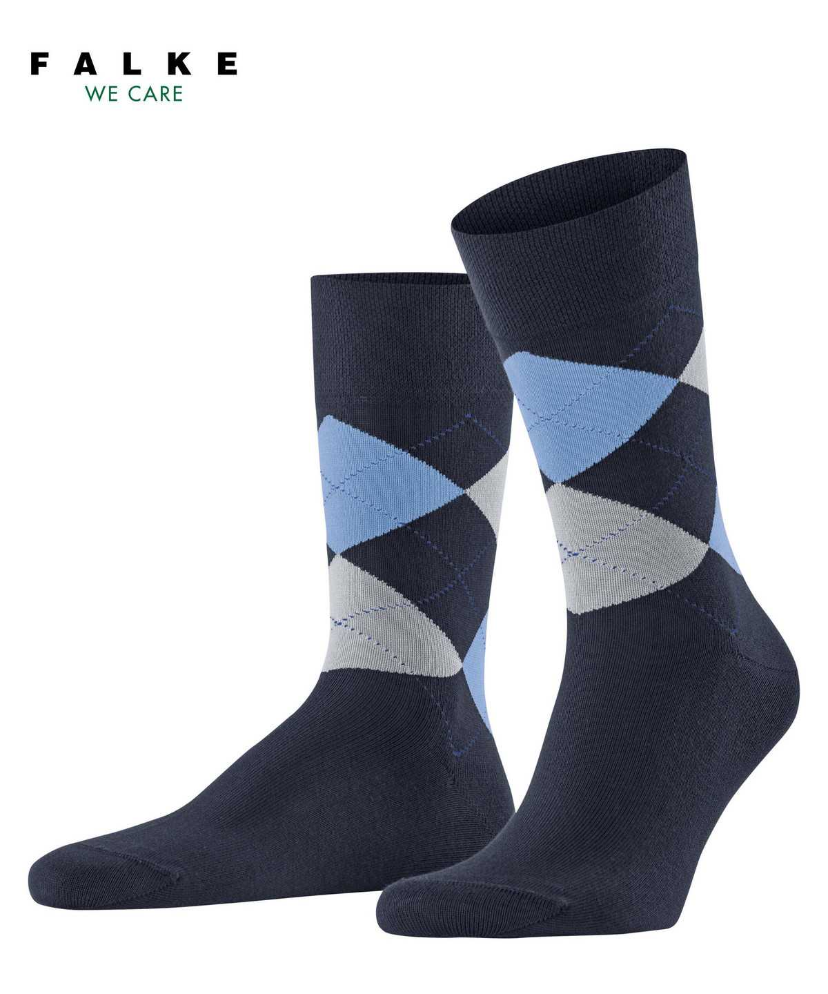 Calzini Uomo Falke Sensitive Argyle Socks Blu | GCBL09354