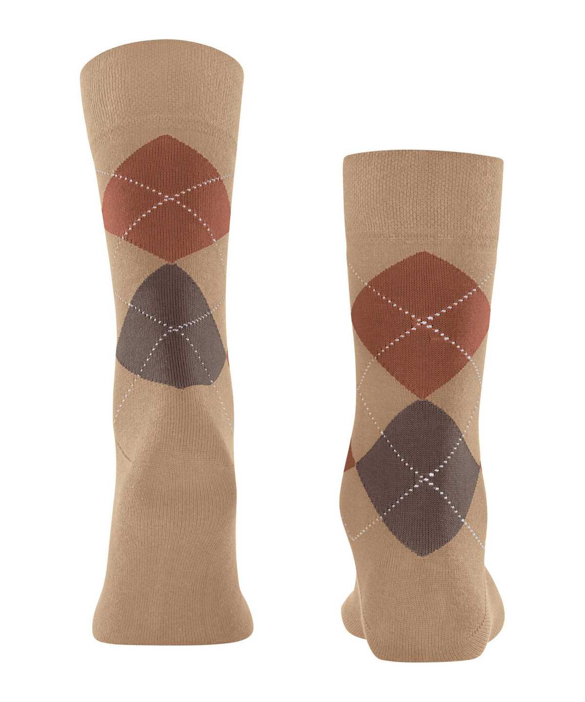 Calzini Uomo Falke Sensitive Argyle Socks Beige | LPRN83429