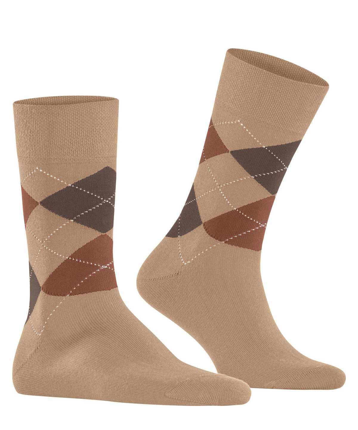 Calzini Uomo Falke Sensitive Argyle Socks Beige | LPRN83429