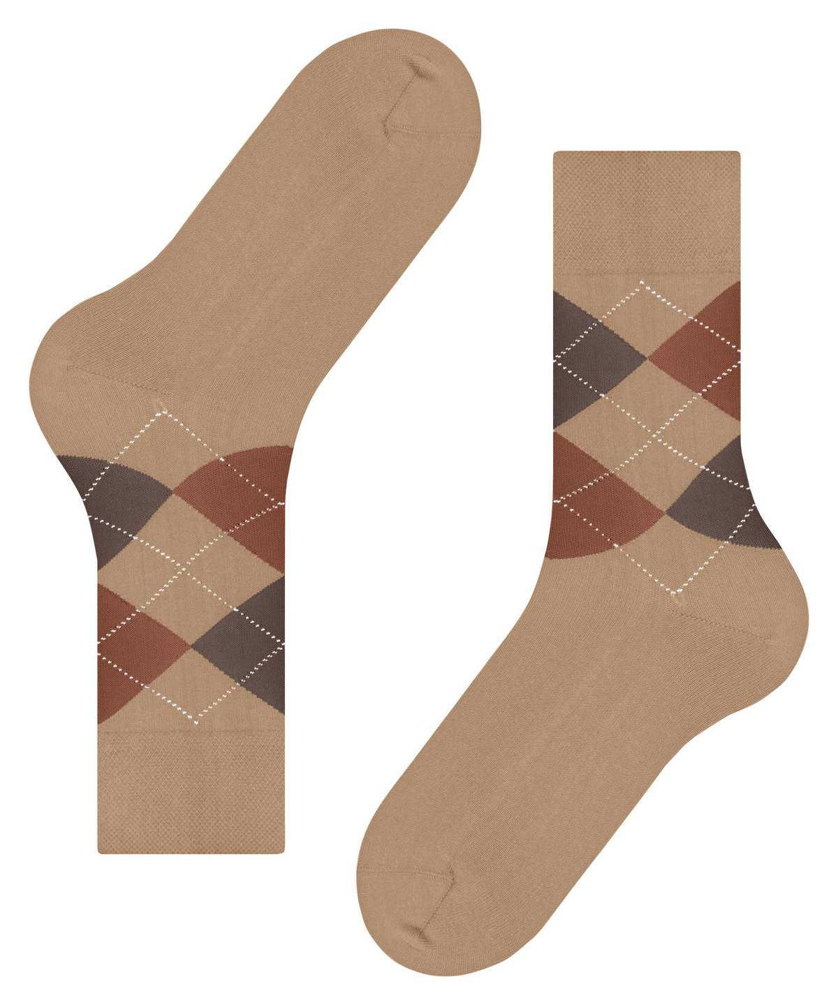 Calzini Uomo Falke Sensitive Argyle Socks Beige | LPRN83429