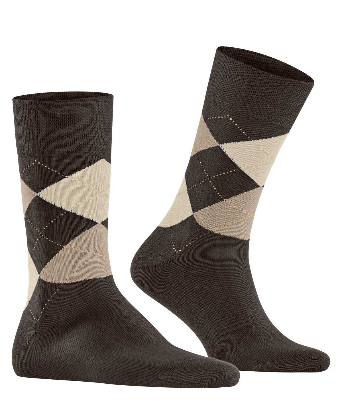 Calzini Uomo Falke Sensitive Argyle Socks Marroni | XBZK42906