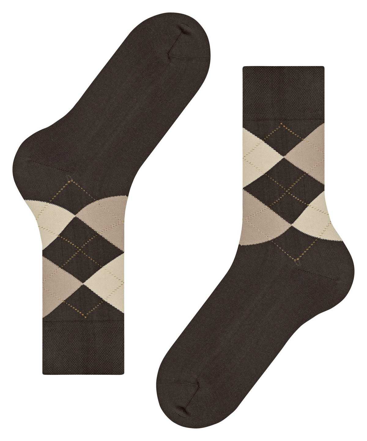 Calzini Uomo Falke Sensitive Argyle Socks Marroni | XBZK42906