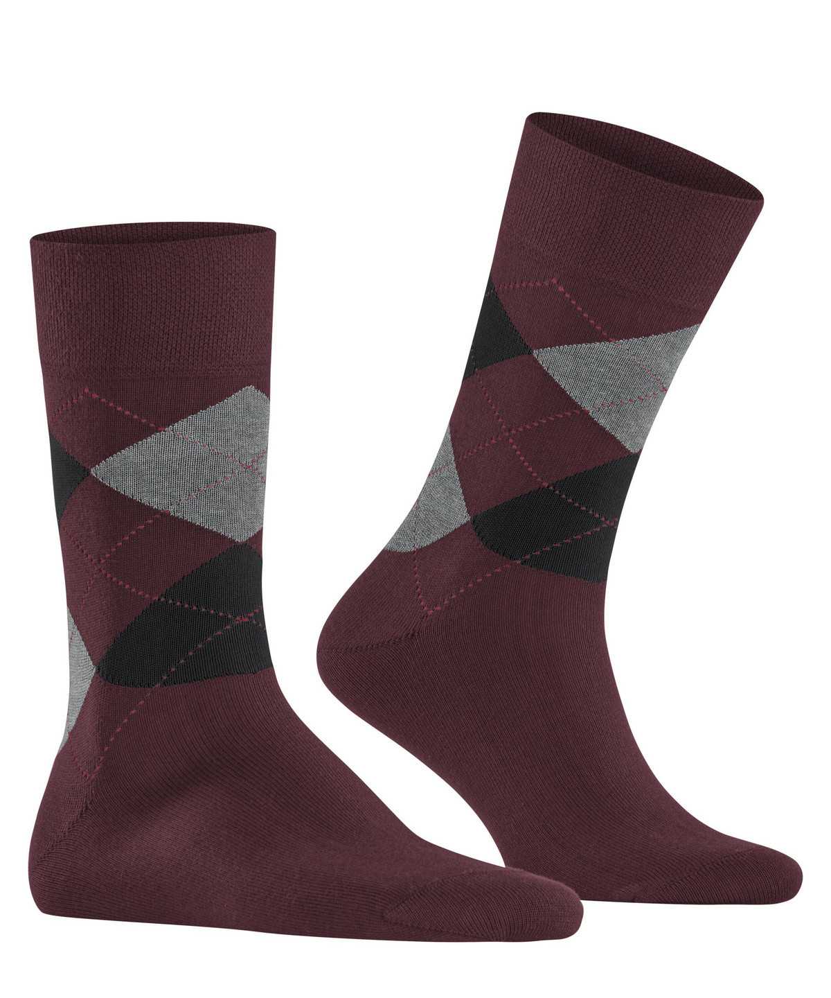 Calzini Uomo Falke Sensitive Argyle Socks Rosse | LUOI42019