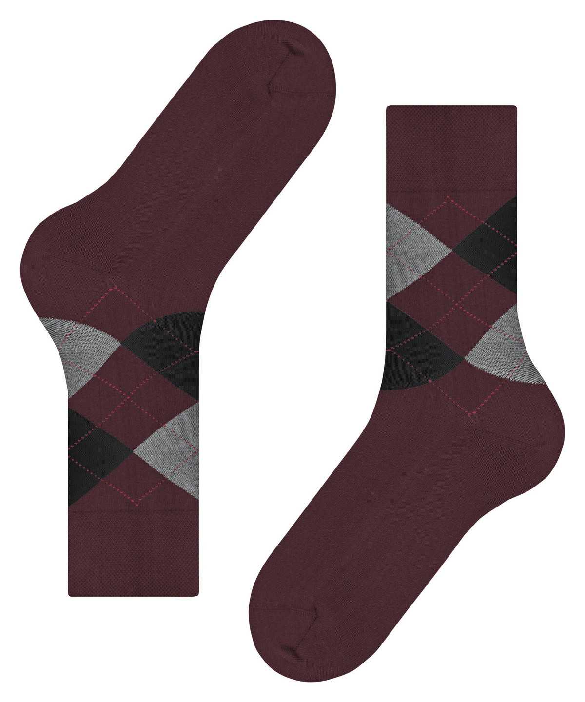 Calzini Uomo Falke Sensitive Argyle Socks Rosse | LUOI42019