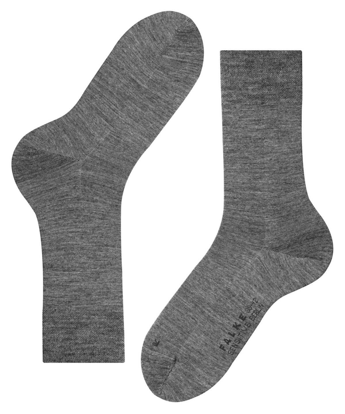 Calzini Uomo Falke Sensitive Berlin Socks Grigie | MRQV60382