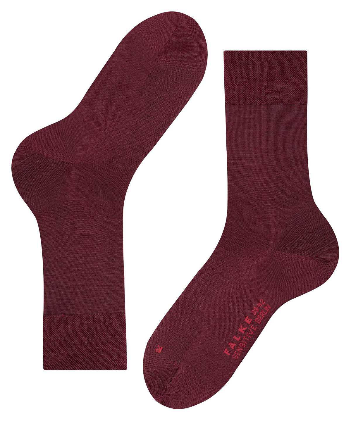 Calzini Uomo Falke Sensitive Berlin Socks Rosse | SLMW69740