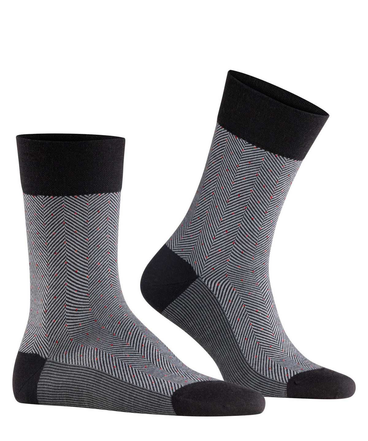 Calzini Uomo Falke Sensitive Herringbone Socks Nere | VANW24817