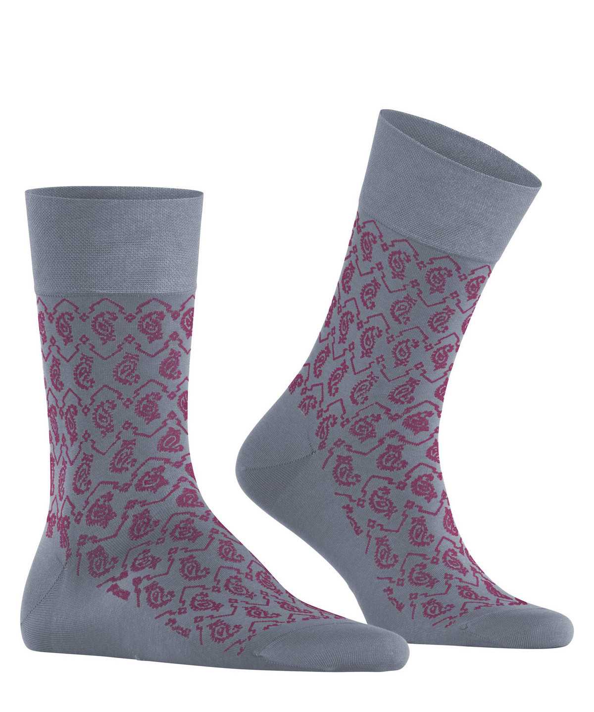 Calzini Uomo Falke Sensitive Indian Tie Pattern Socks Grigie | CULB90375