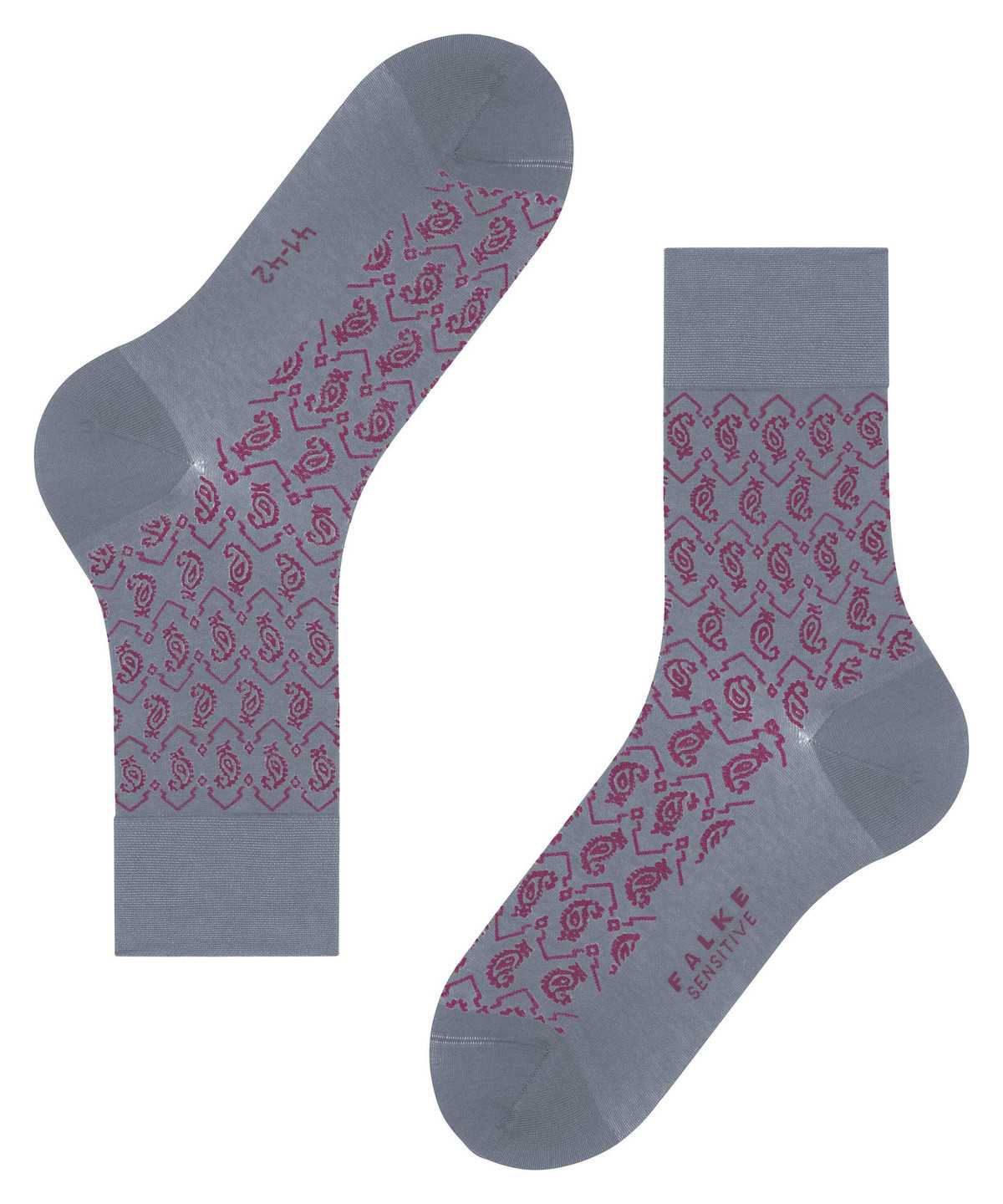 Calzini Uomo Falke Sensitive Indian Tie Pattern Socks Grigie | CULB90375