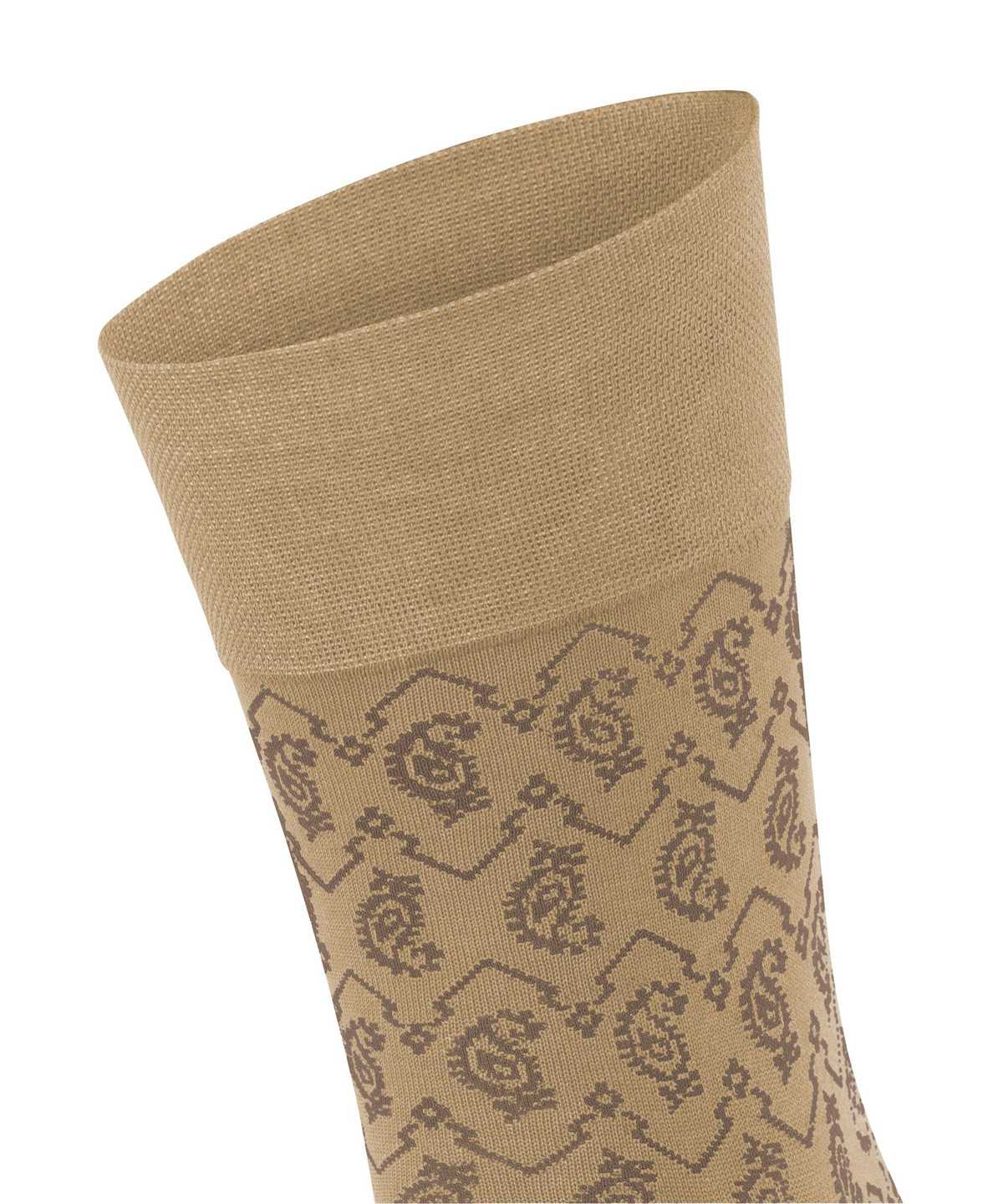 Calzini Uomo Falke Sensitive Indian Tie Pattern Socks Beige | DJQV57092