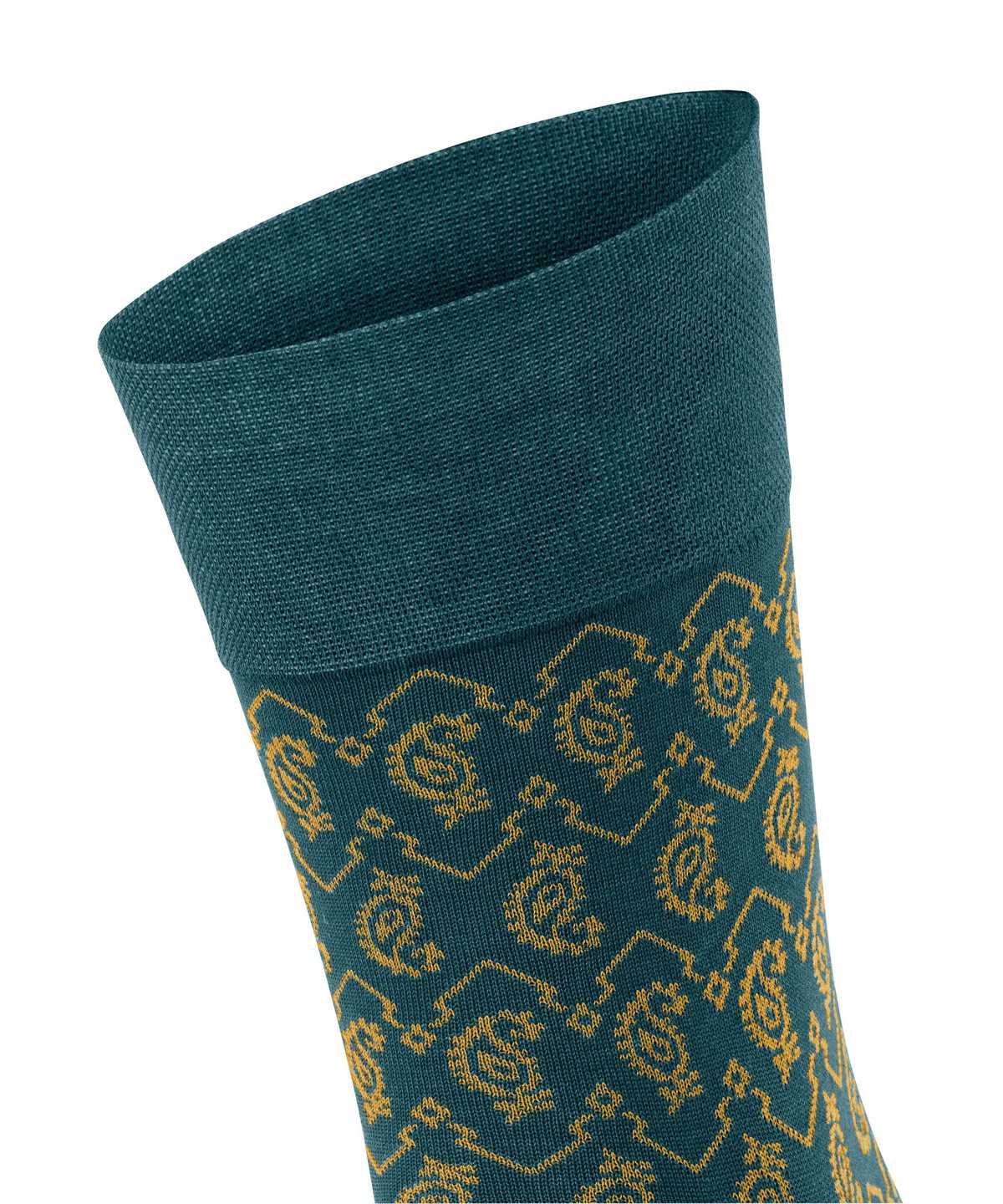 Calzini Uomo Falke Sensitive Indian Tie Pattern Socks Verdi | IDRZ80124