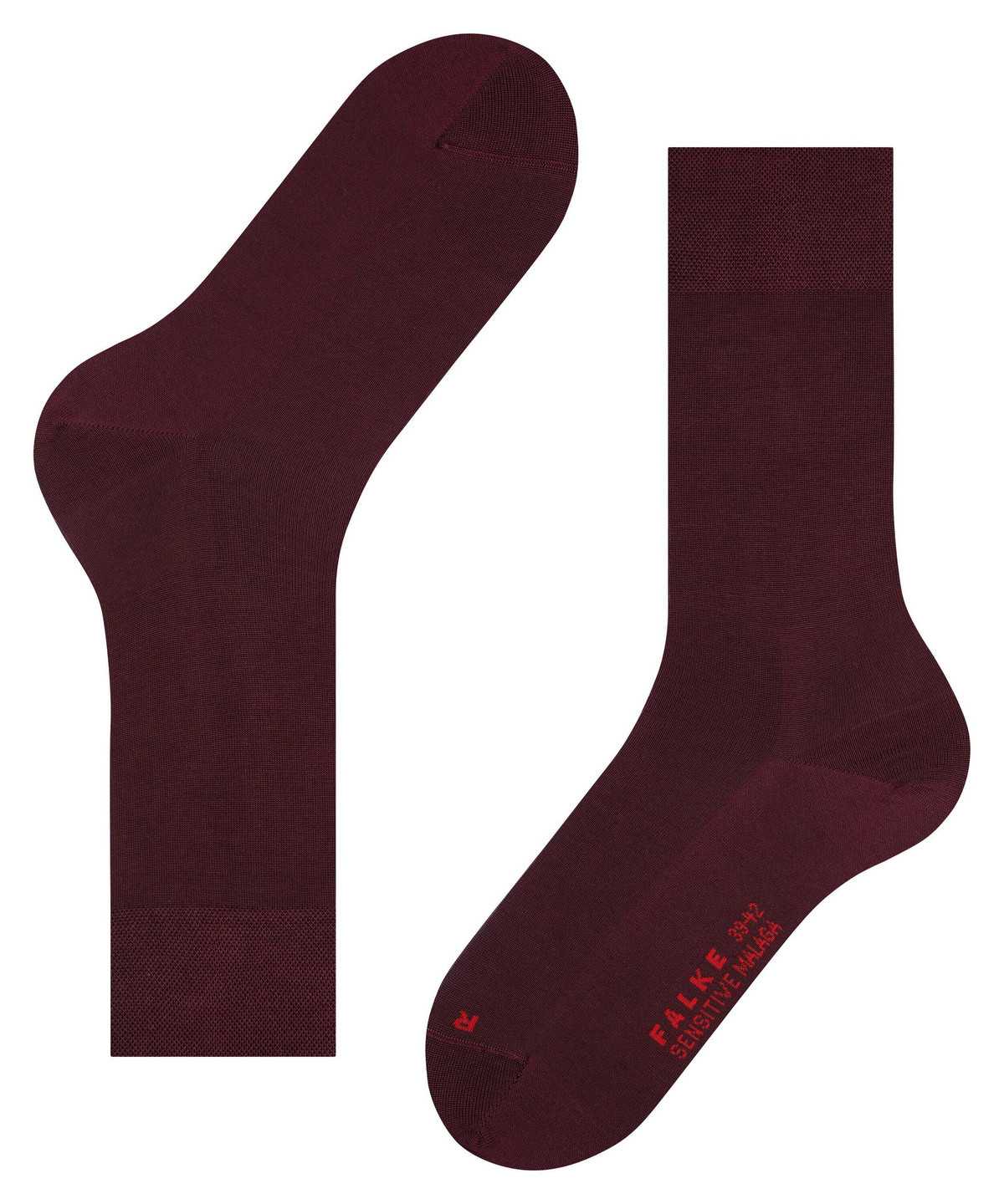 Calzini Uomo Falke Sensitive Malaga Socks Rosse | BXWZ64912