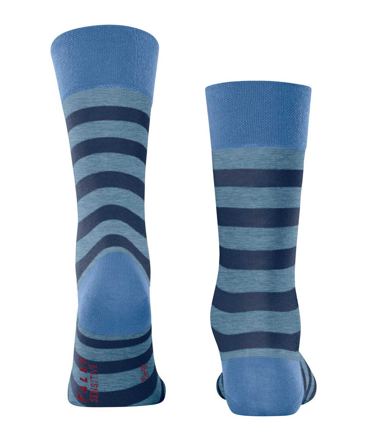 Calzini Uomo Falke Sensitive Mapped Line Socks Blu | YOBV93016