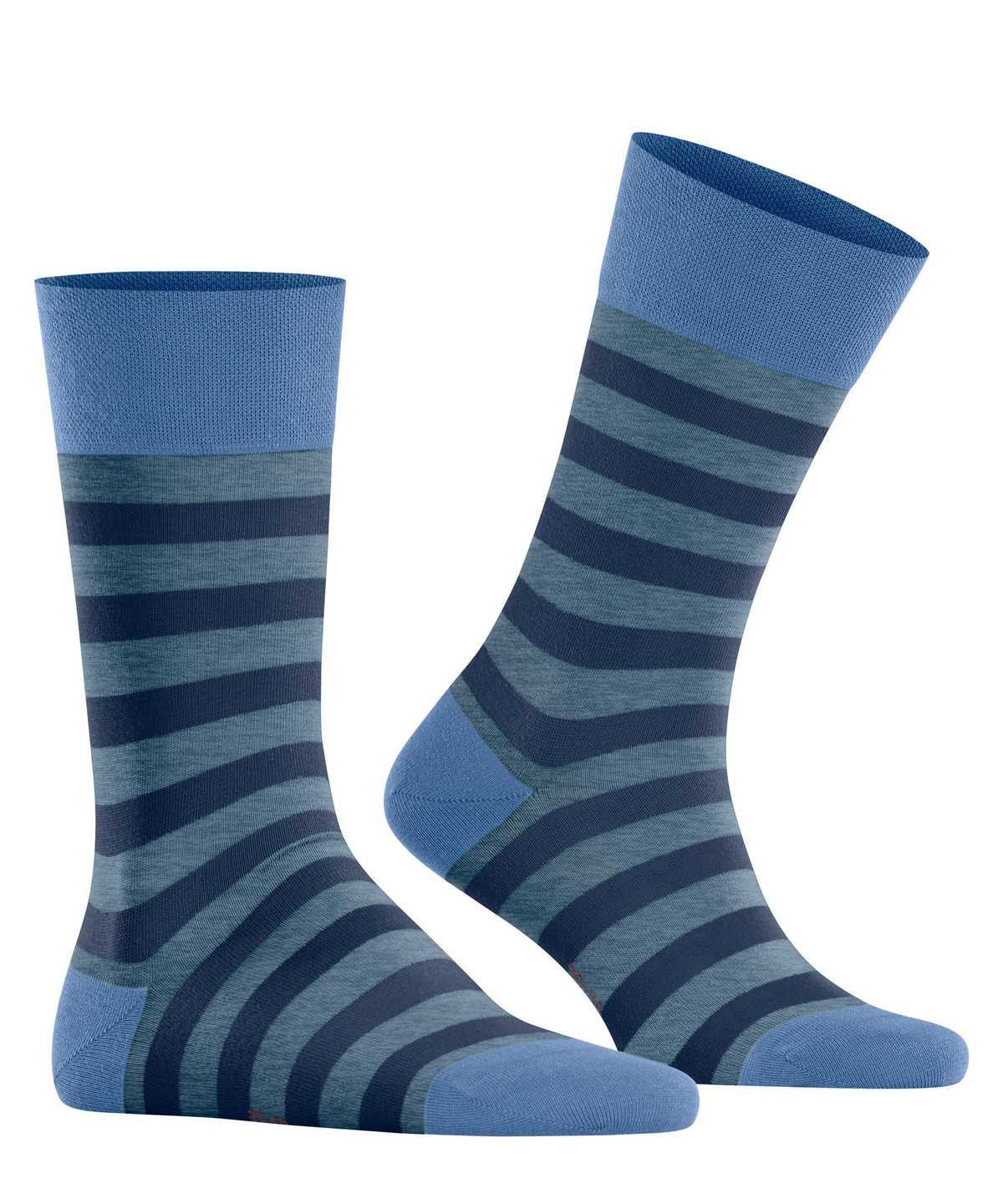 Calzini Uomo Falke Sensitive Mapped Line Socks Blu | YOBV93016