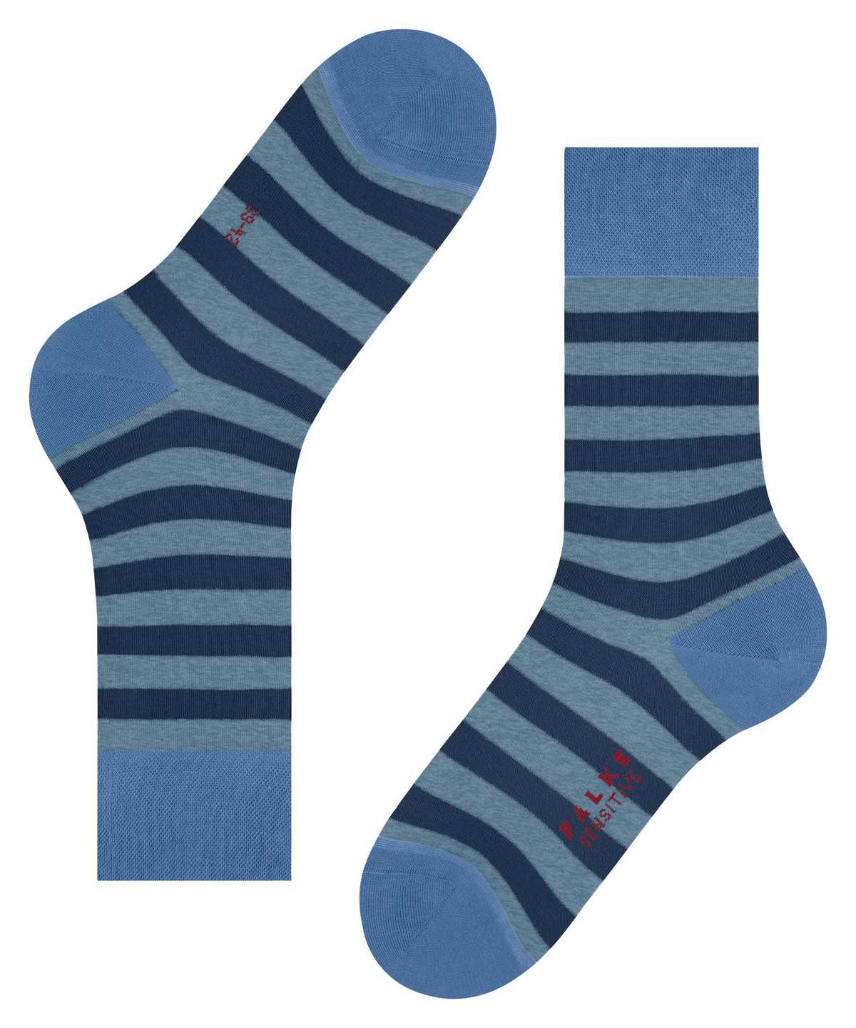 Calzini Uomo Falke Sensitive Mapped Line Socks Blu | YOBV93016