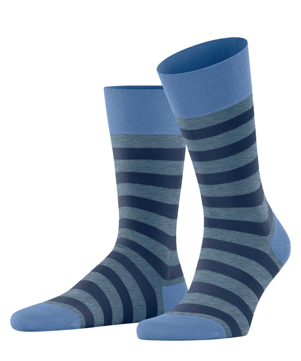 Calzini Uomo Falke Sensitive Mapped Line Socks Blu | YOBV93016