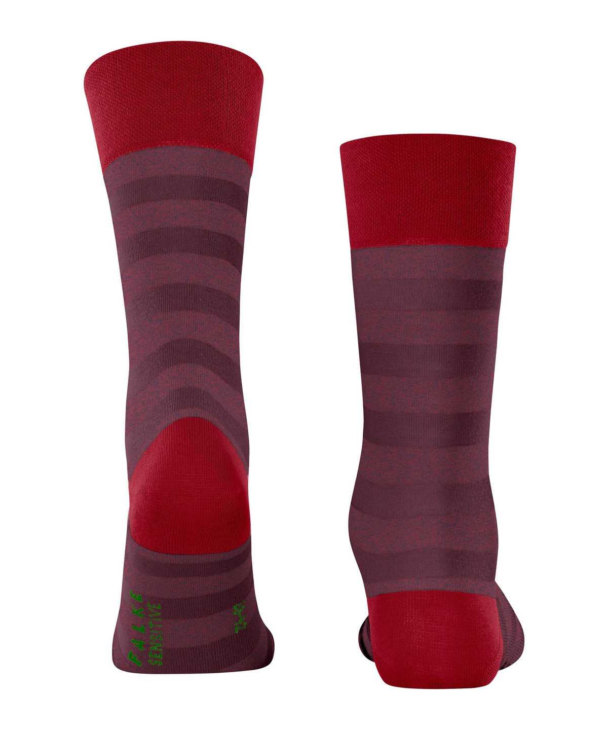 Calzini Uomo Falke Sensitive Mapped Line Socks Rosse | CIZT37680