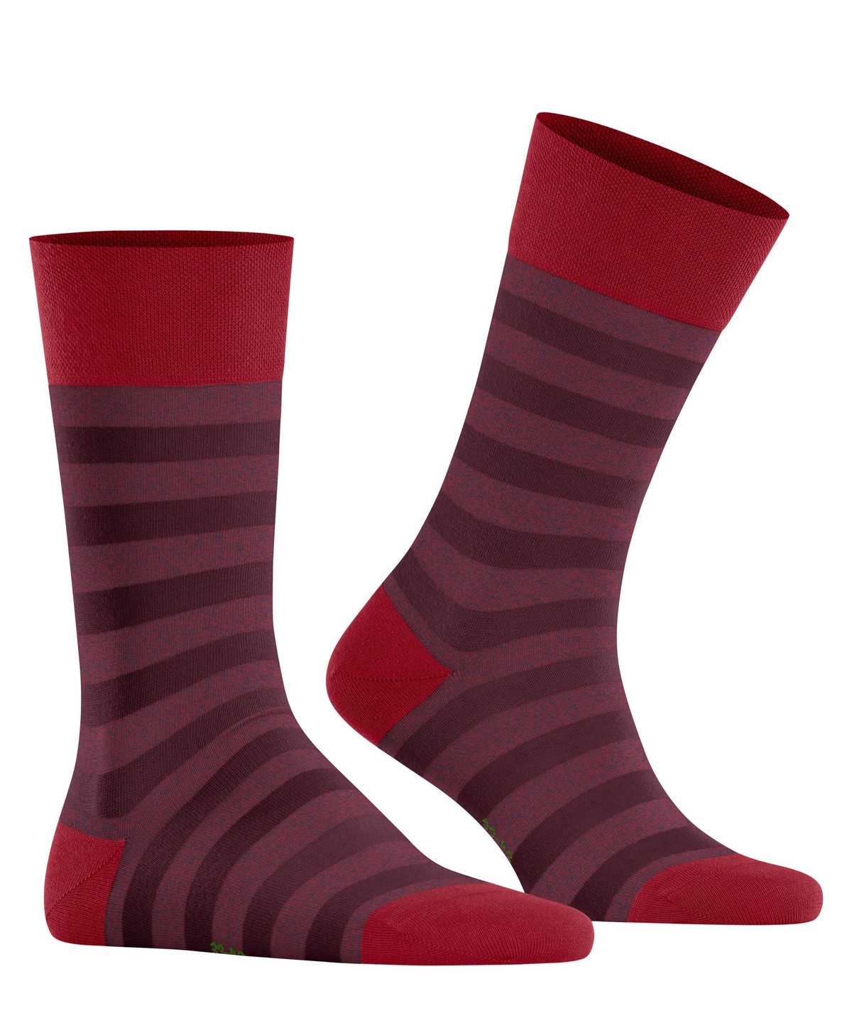 Calzini Uomo Falke Sensitive Mapped Line Socks Rosse | CIZT37680