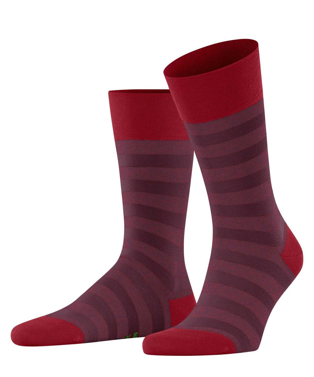 Calzini Uomo Falke Sensitive Mapped Line Socks Rosse | CIZT37680