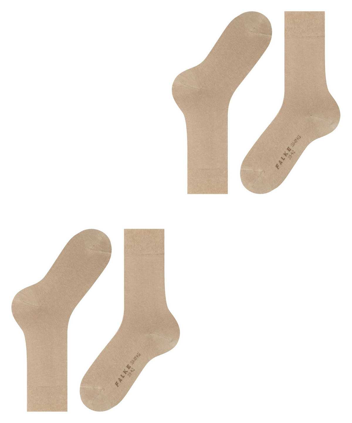 Calzini Uomo Falke Swing 2-Pack Socks Beige | ENXH21438