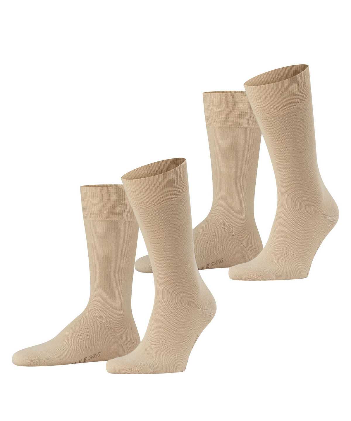 Calzini Uomo Falke Swing 2-Pack Socks Beige | ENXH21438