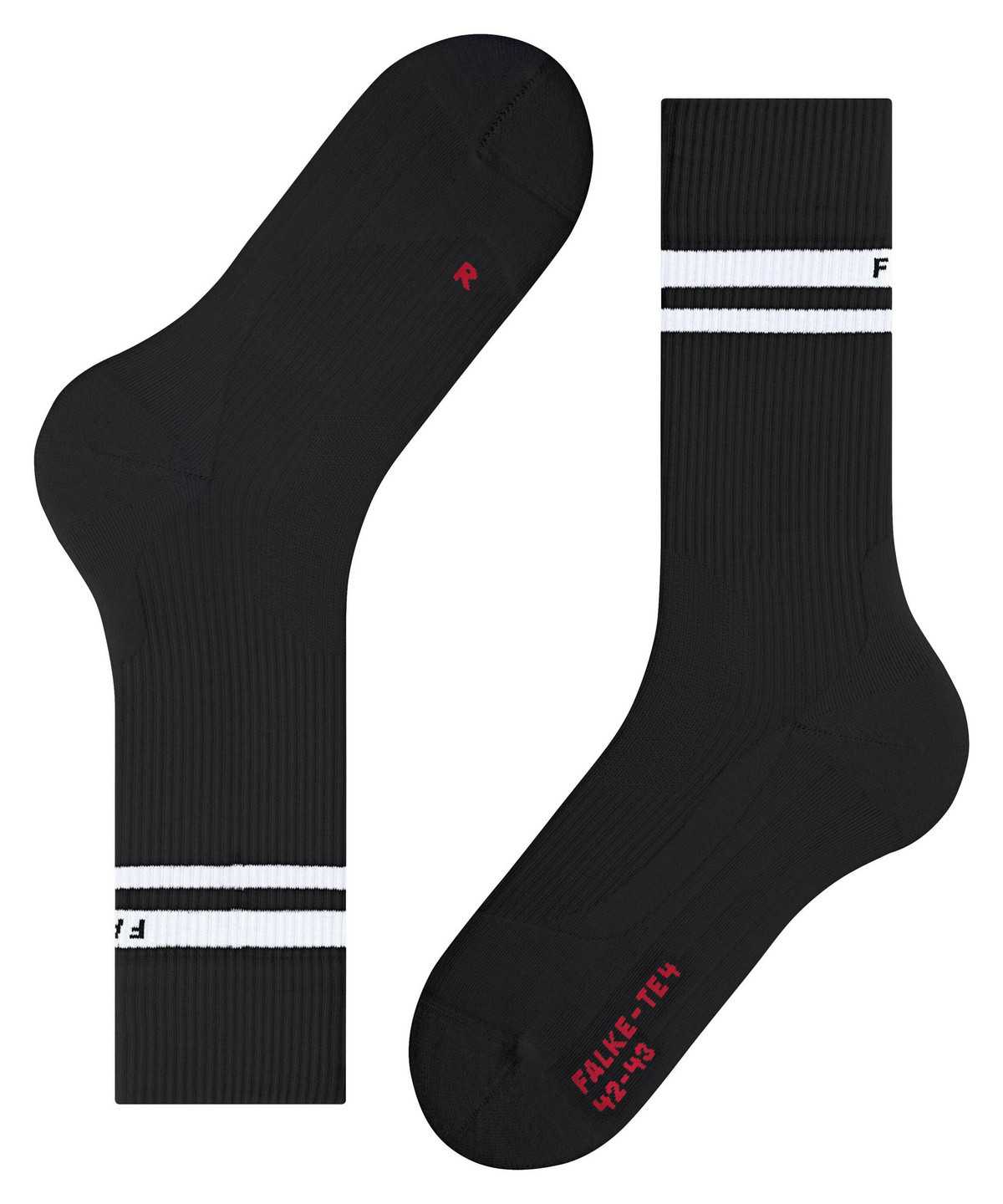 Calzini Uomo Falke TE4 Classic Tennis Socks Nere | YKQJ97140