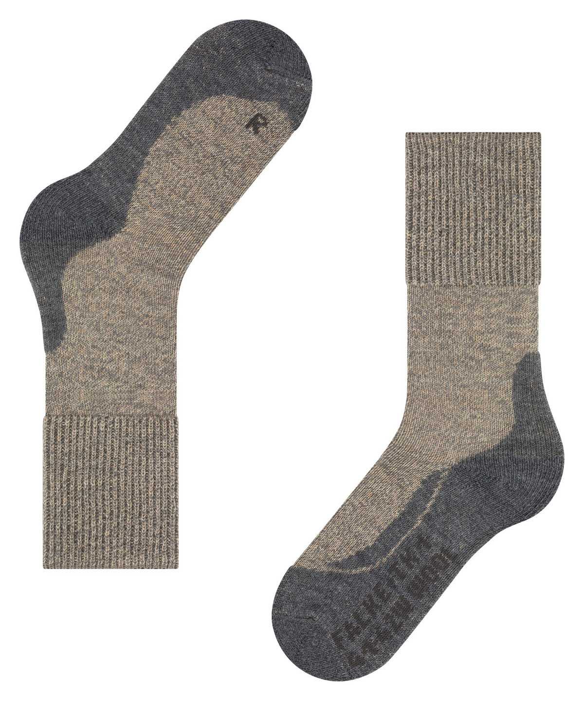 Calzini Uomo Falke TK1 Adventure Wool Trekking Socks Beige | ZLRB60258