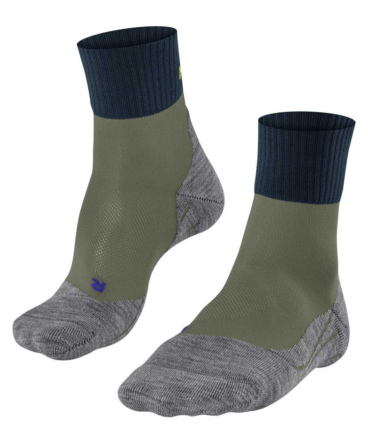 Calzini Uomo Falke TK2 Explore Cool Short Trekking Short sock Verdi | FVBK47910