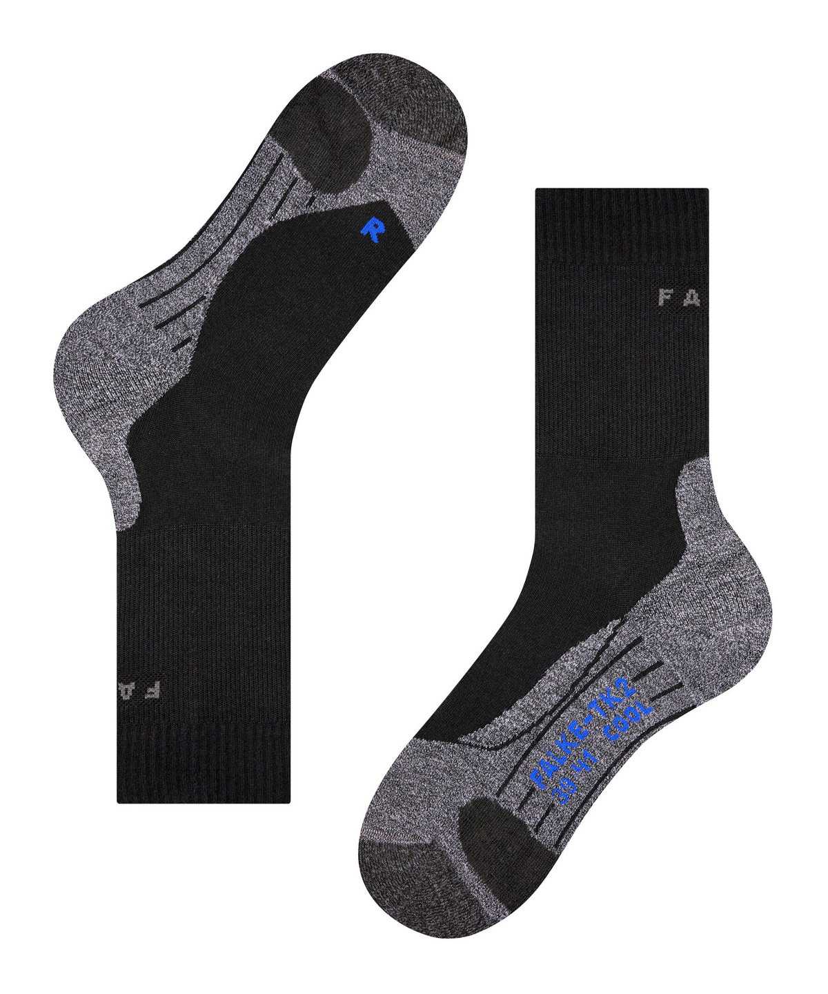 Calzini Uomo Falke TK2 Explore Cool Trekking Socks Nere | QADY92063