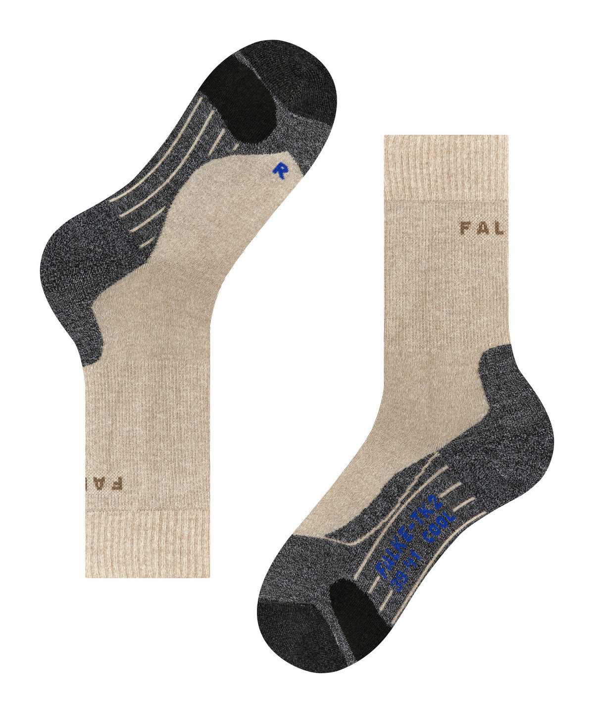 Calzini Uomo Falke TK2 Explore Cool Trekking Socks Beige | YWZU73905