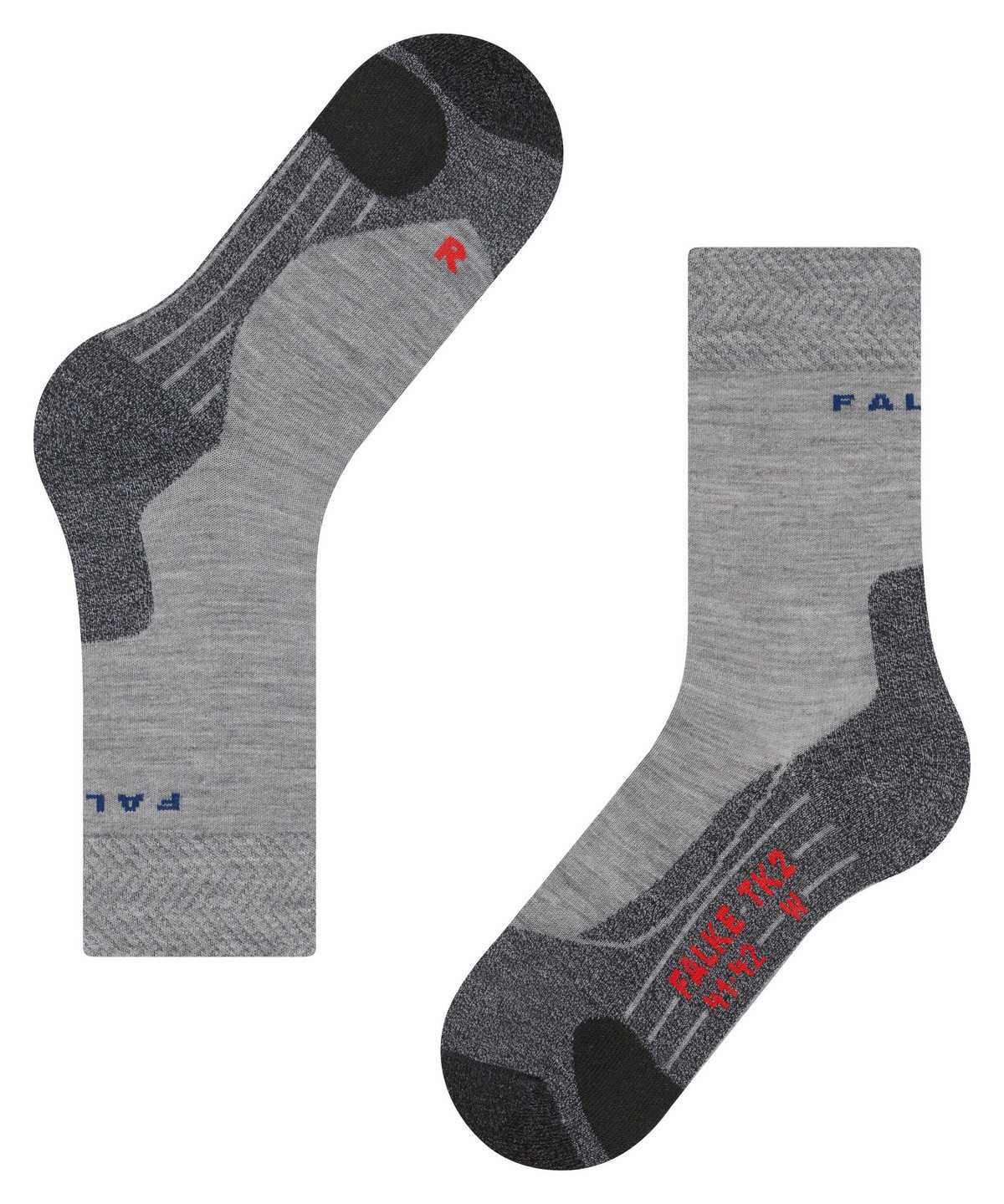 Calzini Uomo Falke TK2 Explore Melange Trekking Socks Grigie | OPEZ79084