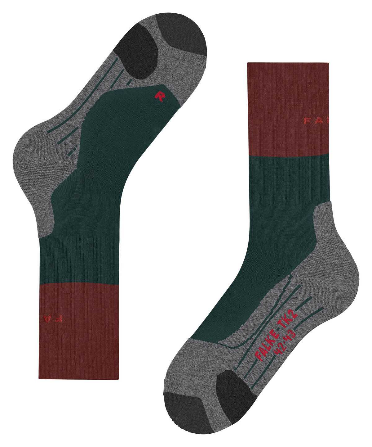 Calzini Uomo Falke TK2 Explore Trekking Socks Verdi | OZLX25417