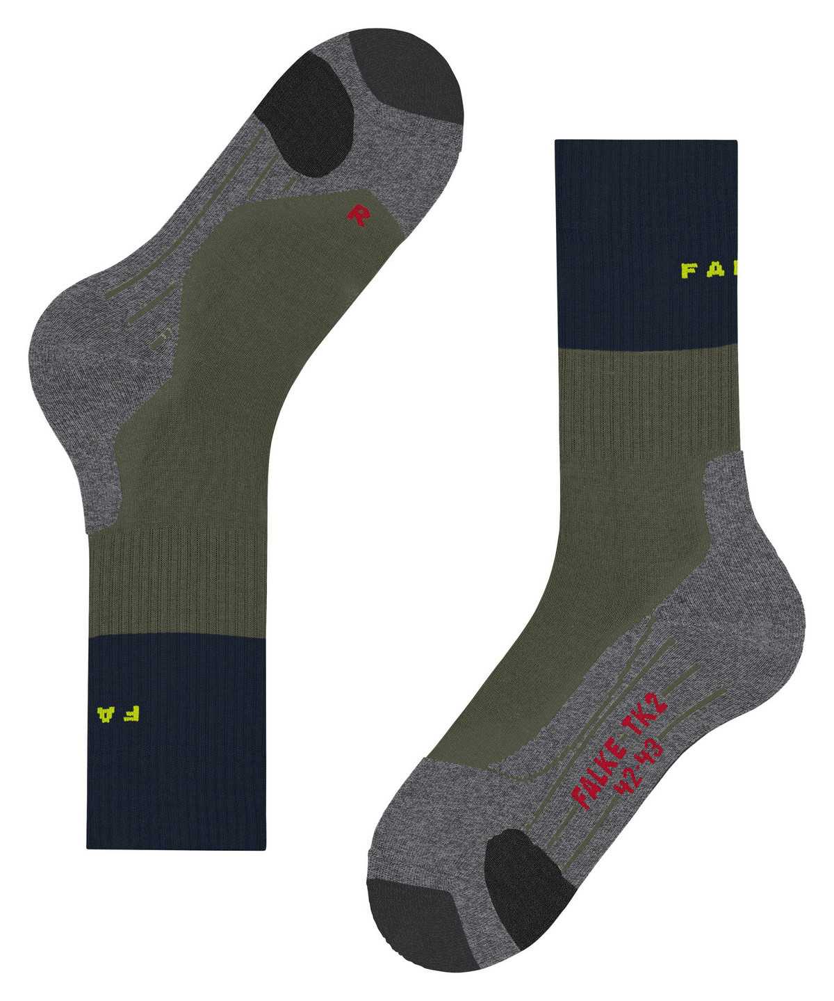 Calzini Uomo Falke TK2 Explore Trekking Socks Verdi | HIZM85931