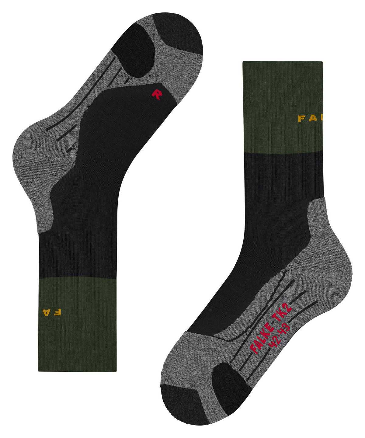 Calzini Uomo Falke TK2 Explore Trekking Socks Verdi | QJAY91368