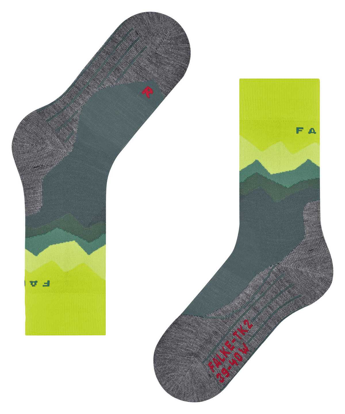 Calzini Uomo Falke TK2 Explore Trekking Socks Grigie | IBHK59706