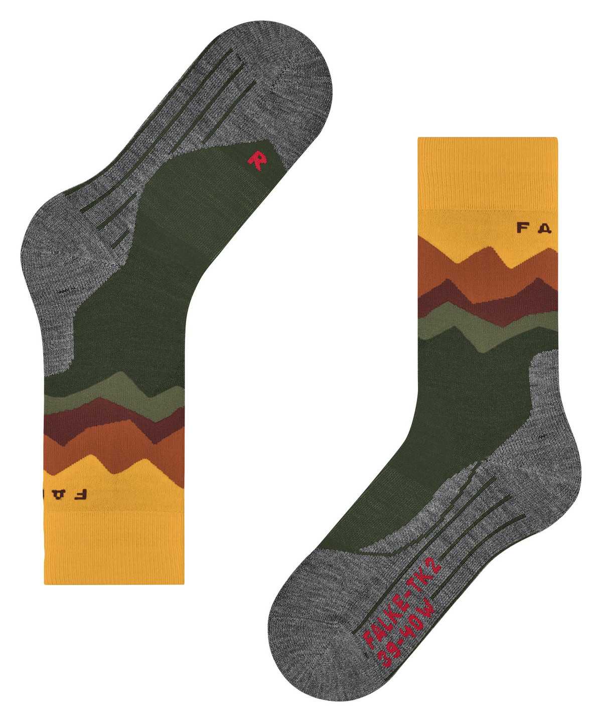 Calzini Uomo Falke TK2 Explore Trekking Socks Verdi | YCRF50137