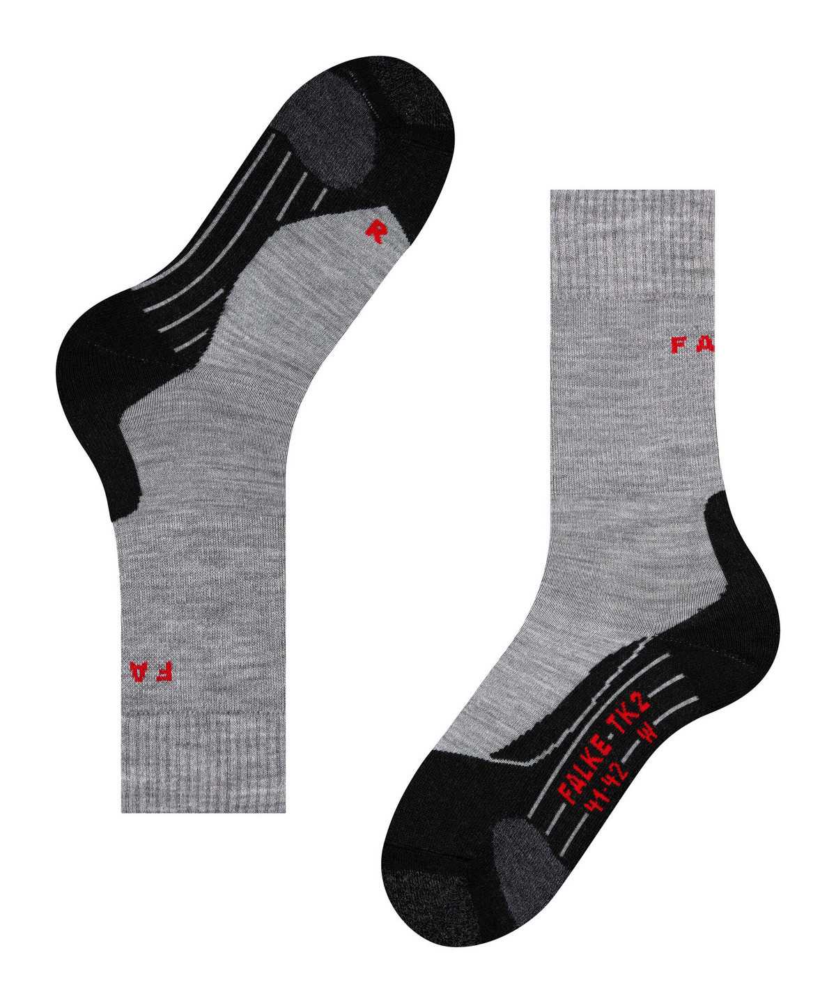 Calzini Uomo Falke TK2 Explore Trekking Socks Grigie | OQXJ19680