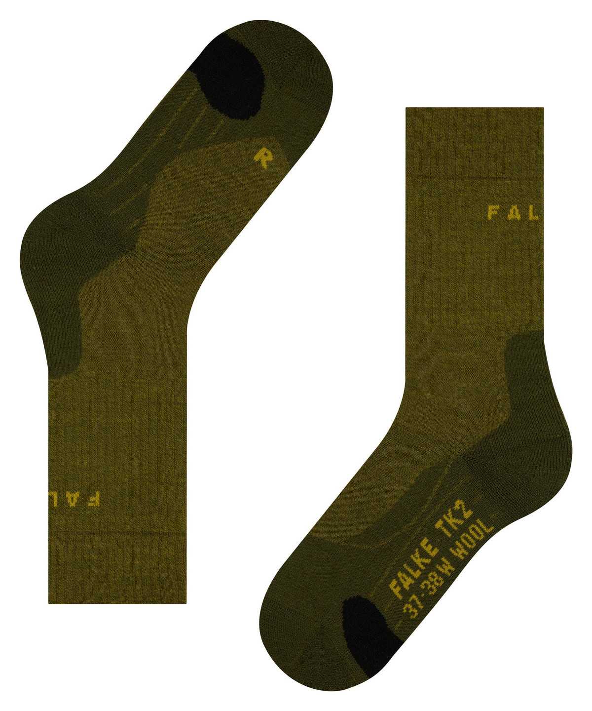 Calzini Uomo Falke TK2 Explore Wool Trekking Socks Verdi | CFIX75893