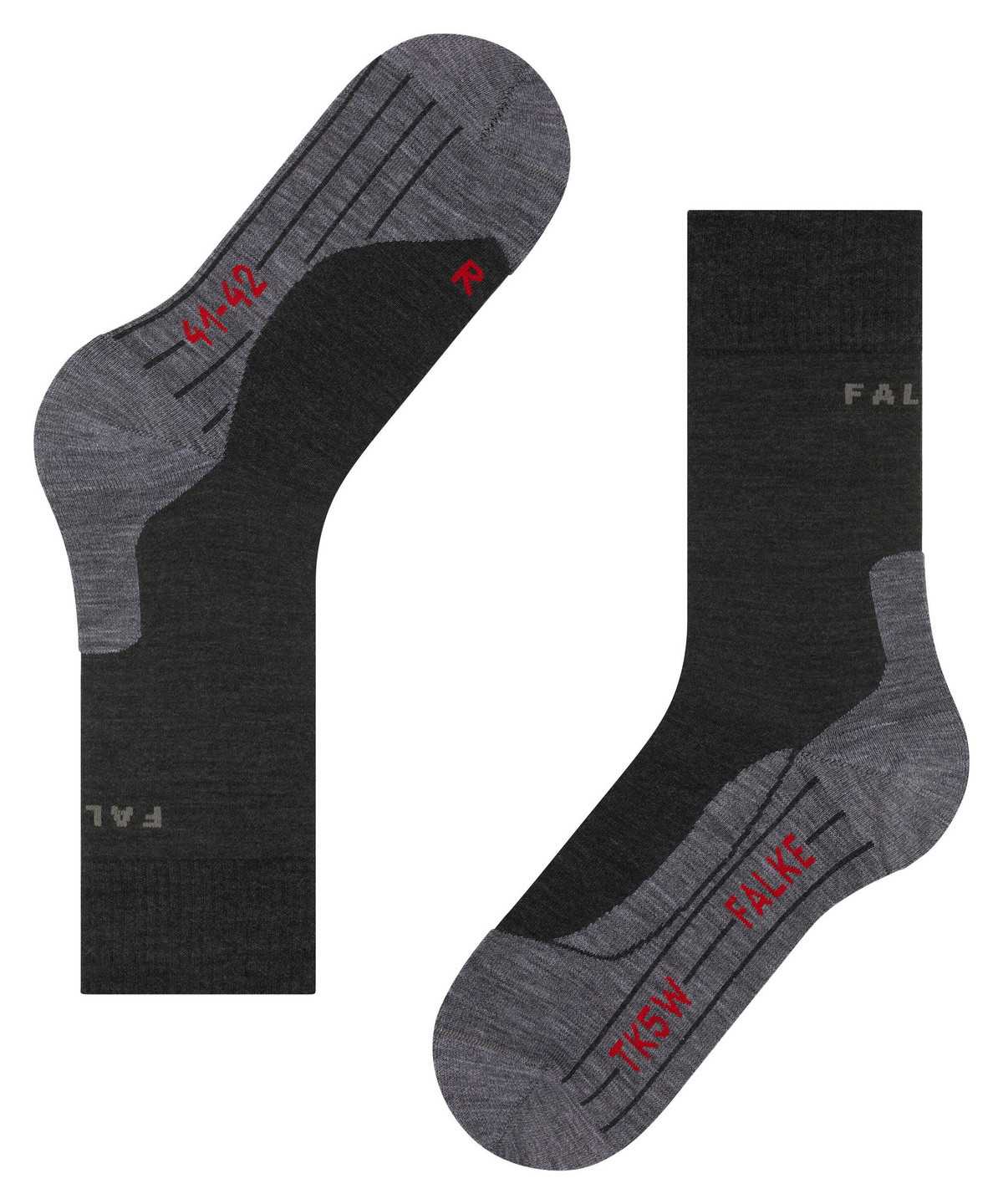 Calzini Uomo Falke TK5 Wander Trekking Socks Grigie | XKRZ34092