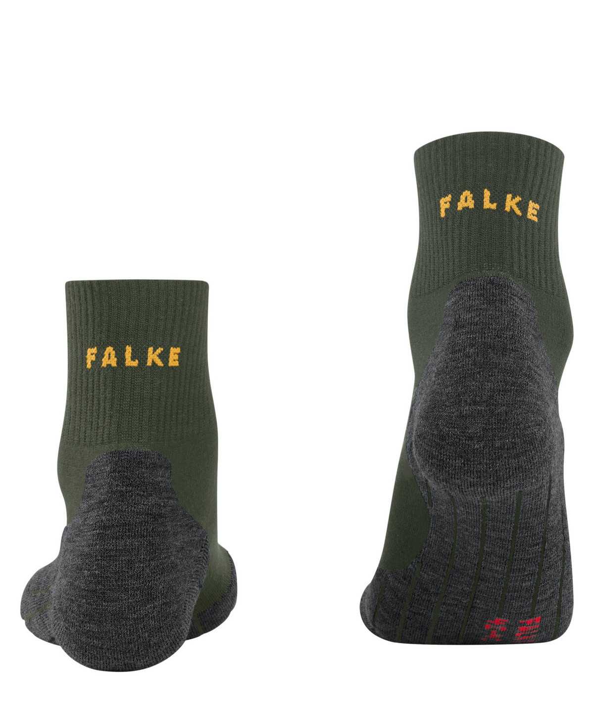 Calzini Uomo Falke TK5 Wander Wool Short Trekking Short sock Verdi | ZXBJ90735