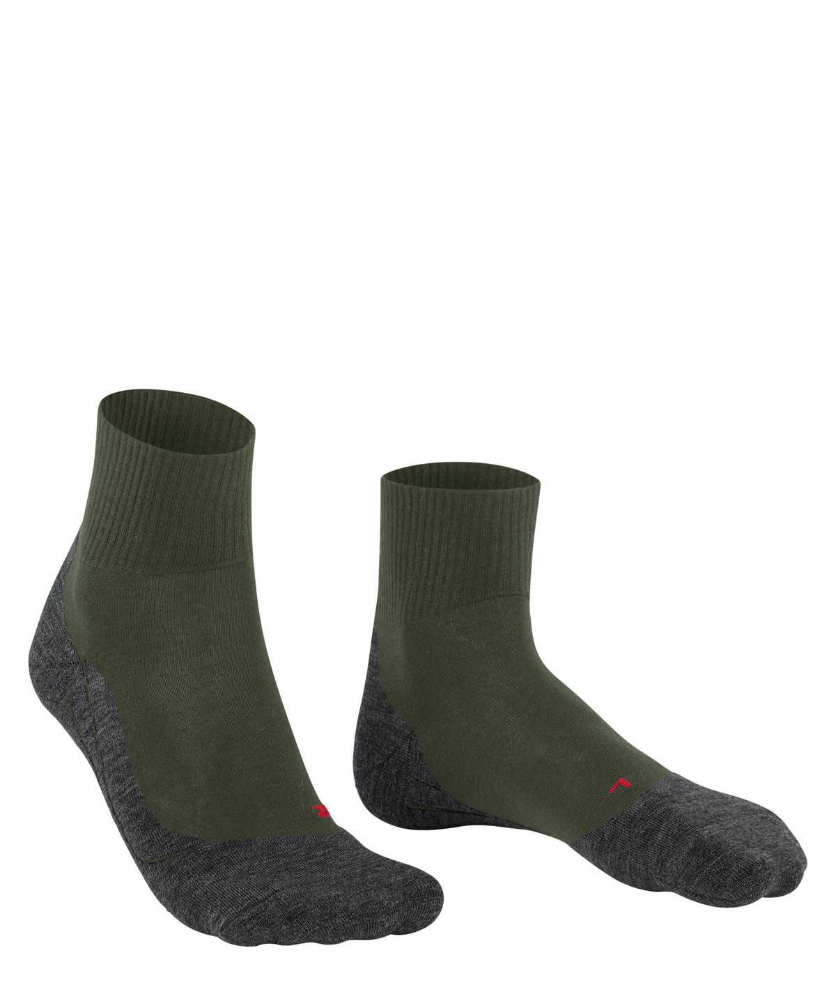 Calzini Uomo Falke TK5 Wander Wool Short Trekking Short sock Verdi | ZXBJ90735