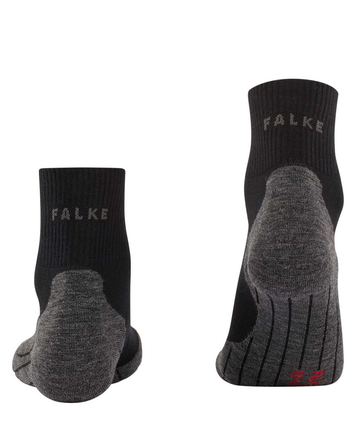 Calzini Uomo Falke TK5 Wander Wool Short Trekking Short sock Nere | OMJU58642