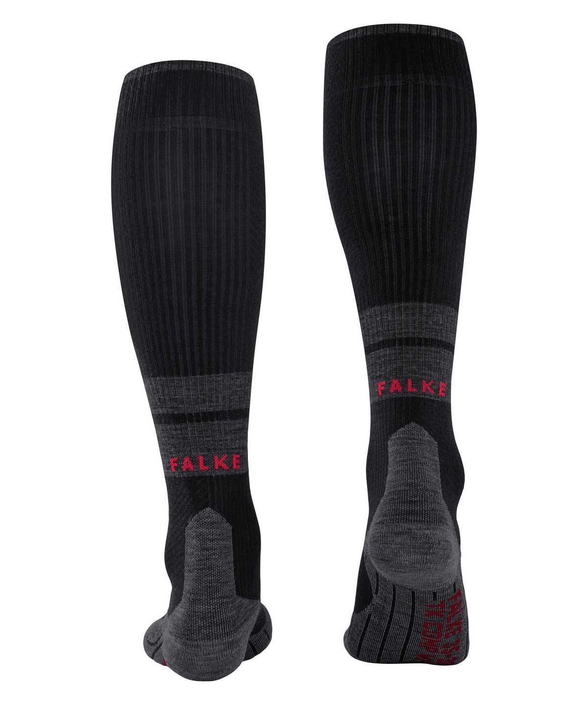 Calzini Uomo Falke TK Compression Energy Trekking Knee-high Socks Nere | QPCR08659