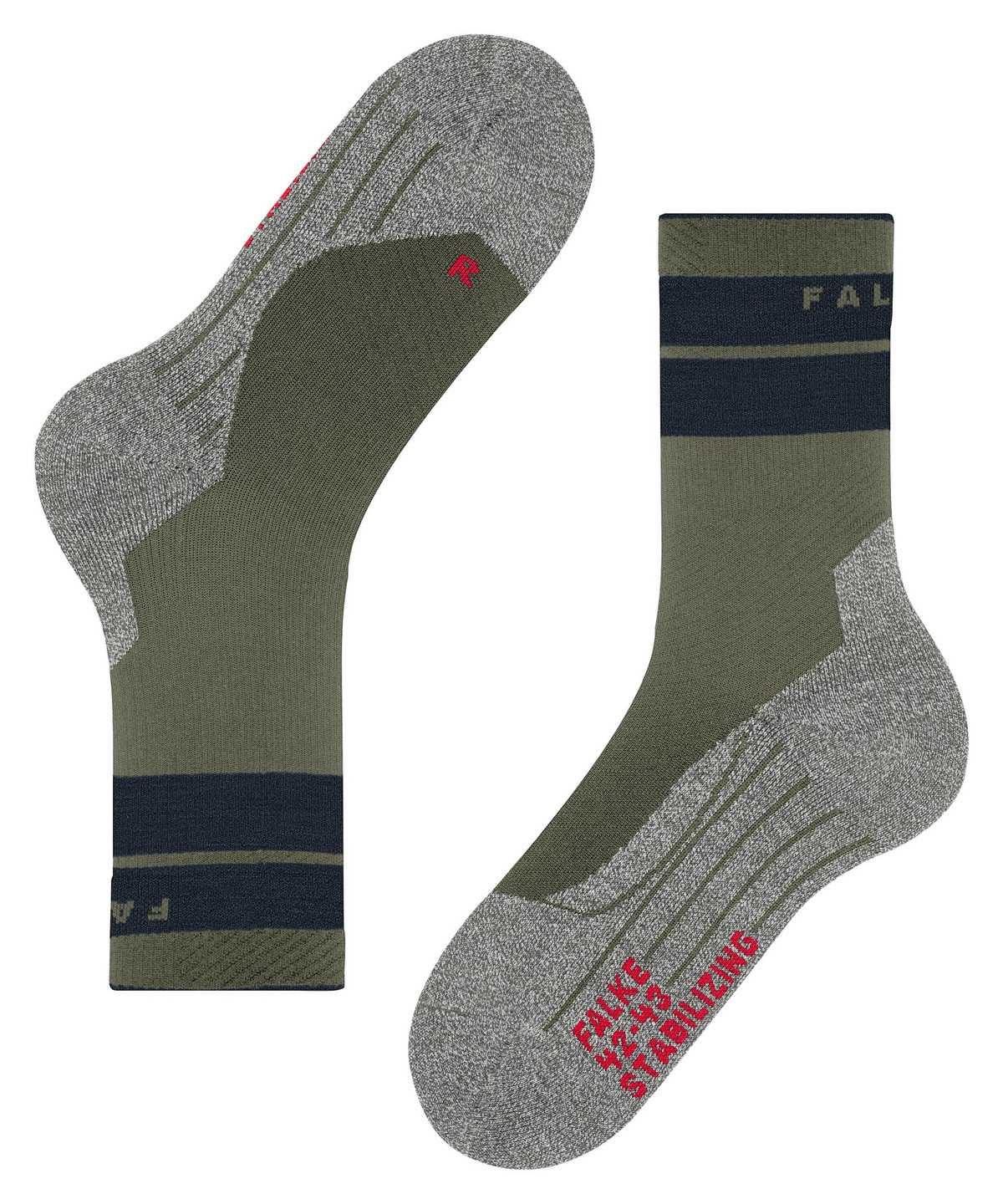 Calzini Uomo Falke TK Stabilizing Trekking Socks Verdi | QZAV72603