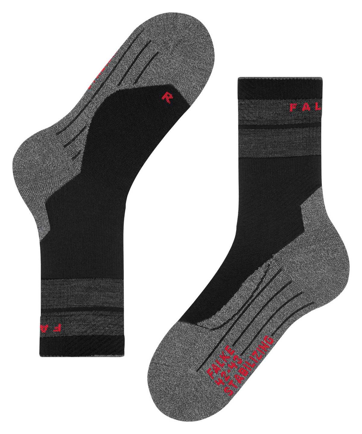 Calzini Uomo Falke TK Stabilizing Trekking Socks Nere | GQJK72609